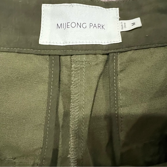 Mijeong Park green linen wide leg pants - Picture 3 of 3